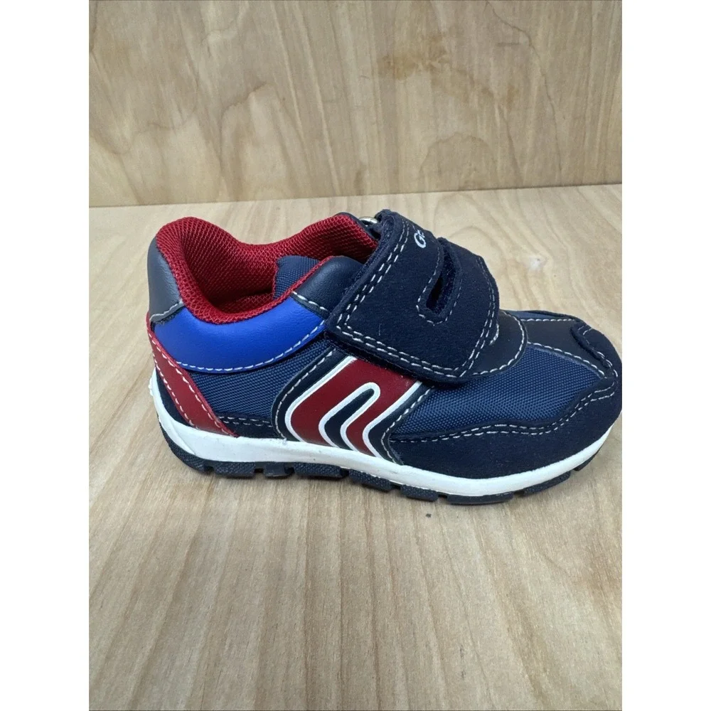 GEOX Respira Baby Toddler Sneakers Sz 4.5 Blue Red